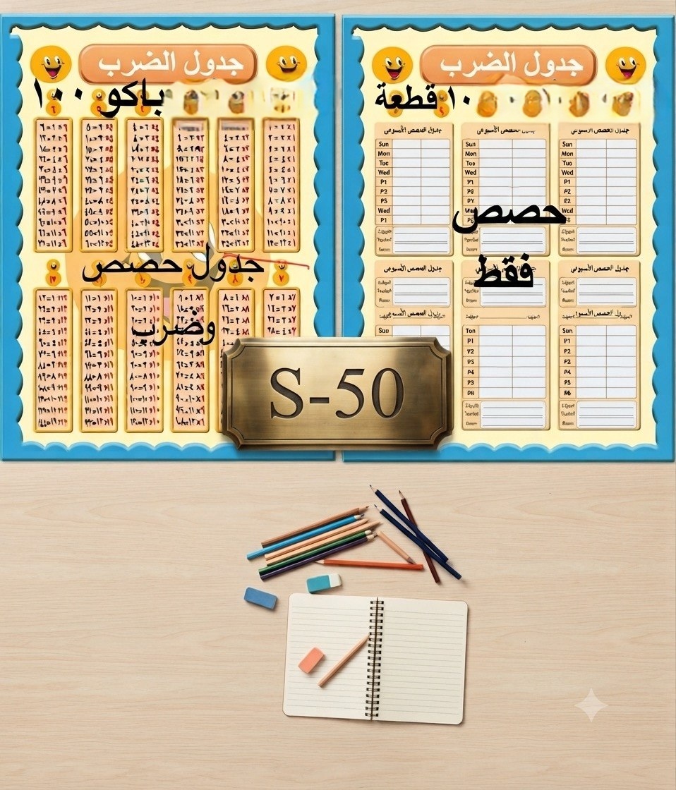 جدول الضرب وجدول الحصص